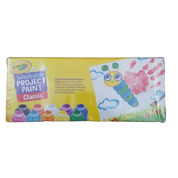 3x Crayola Washable Kids Paint Set, 10 Count, Assorted Classic Colors, 2 oz Each - Picture 5 of 9